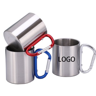 7.5OZ Double Wall Stainless Steel Carabiner Mug