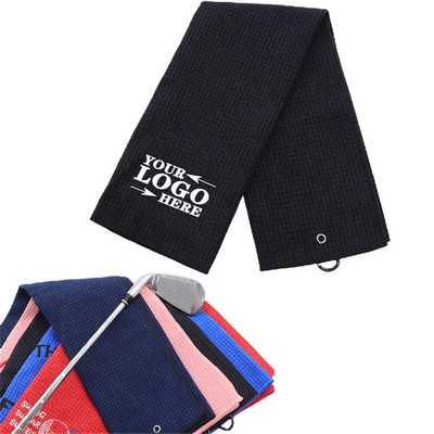 Golf Towel Hook with Loop Fastener.