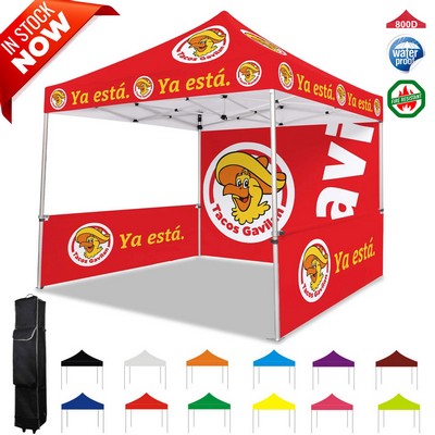10' x 10' Promotional shelter tent with Single-Sided Full Wall & Doulbe sided 2 1/2 Walls