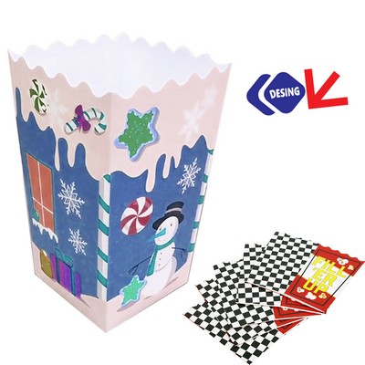 Customizable Full Color Food Grade Popcorn Bag Paper Boxes