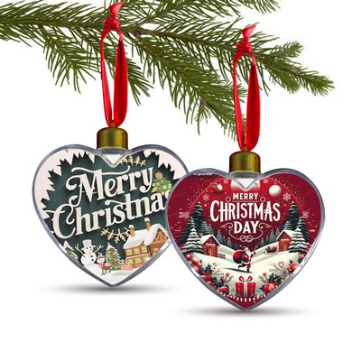 MDF Full Color Clear Heart Ornament