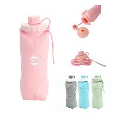 Silicone Foldable Water Bottle 600 Ml.
