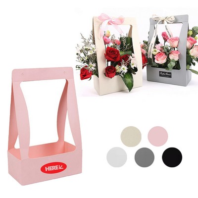 Creative Foldable Floral Tote Box