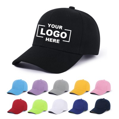 Full Color Cotton/Polyester Caps with Sandwich Visor