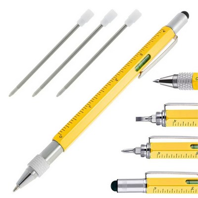 6" 1 Multitool Pen Ruler for Men with Touchscreen Stylus