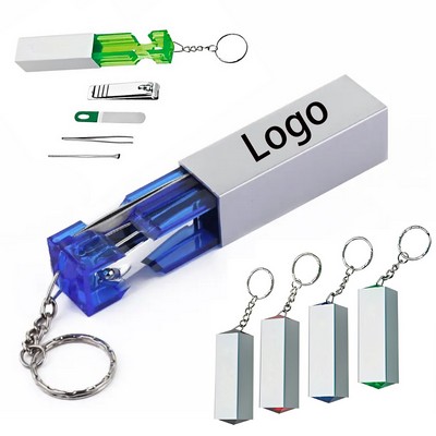 Portable Manicure Set Keychains