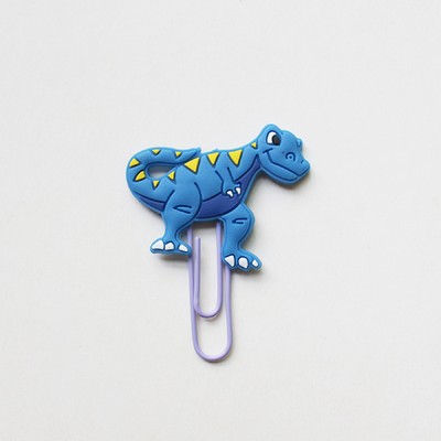 Custom Shape PVC Book Clip Dinosaur Paper Clasp PVC Paperclip
