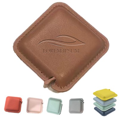 Square PU Leather Tape Measure