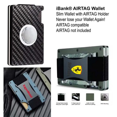 Promotek iBank® Slim Wallet designed compatible with AIRTAG