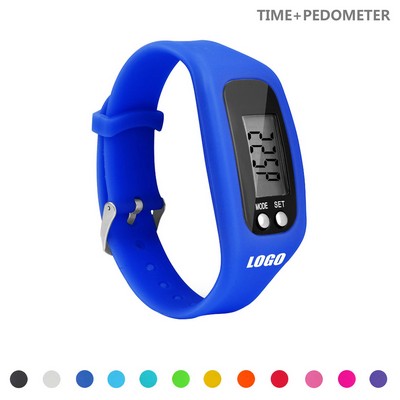Sports Watch With Pedometer And Adjustable Soft Bracelet Band