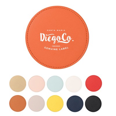 Pu Leather Circle Drink Coaster