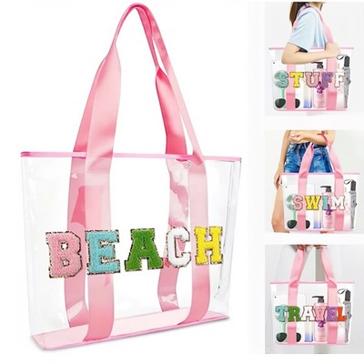 PVC Transparent Beach Tote Bag