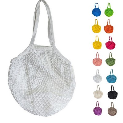 Cotton Mesh Shopping Tote Bag