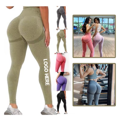 Seamless Knit Cotton & Nylon Sports Yoga Pants(S,M,L)