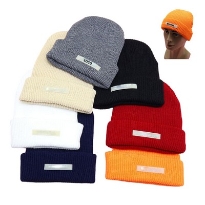 Knit Cuffed Beanie Hat