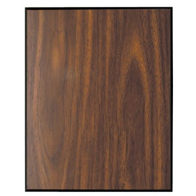 Walnut Finish Plaque w/45 Deg Bevel Black Edge