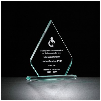 6" x 7.5" Diamond Series Glass Award