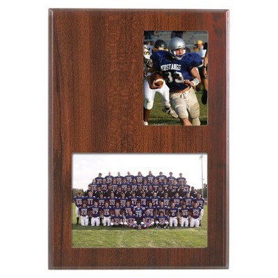 Cherry Finish Slide-In Plaque w/ 3.5" x 5" & 7" x 5" Windows