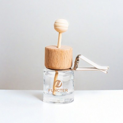 0.27 oz. Crystal Cylindrical Car Air Vent Perfume Bottle, Luxury Fragrance All The Way With