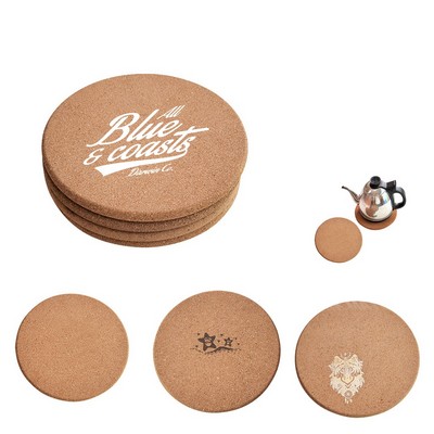 Natural Cork Drink Coaster Set