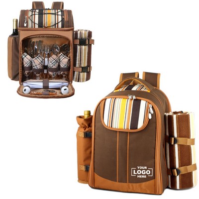 4 Person Insulated Picnic Backpack Cooler