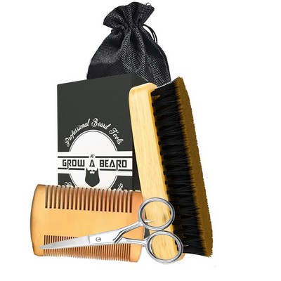Beard Brush And Comb Set