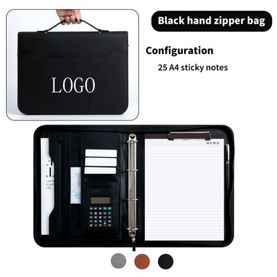 Business Folder Padfolio A4 Writing Pad with Calculator