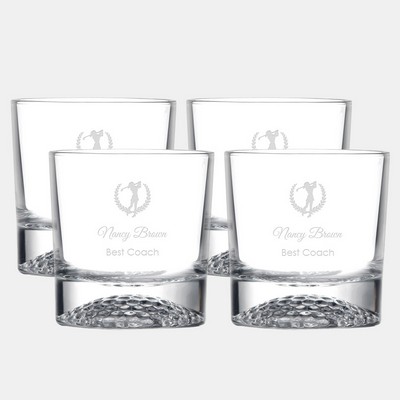 Round Golf Glass 4pc Set, 9oz