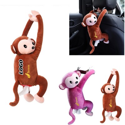 Pipi Monkey Plush In - car Tissue Box