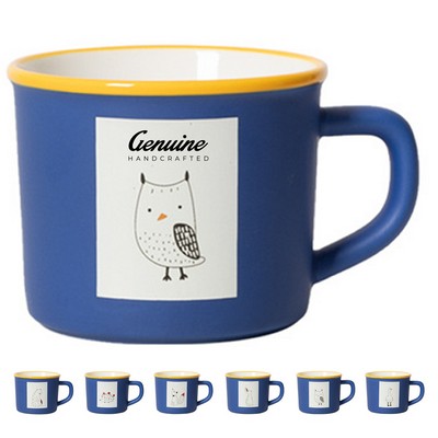 12oz Animal Illustration Ceramic Mug