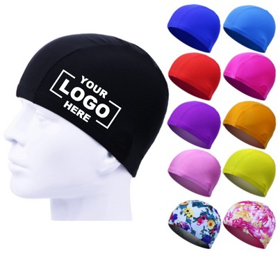 Swim Cap for Adults Polyester Fabric.