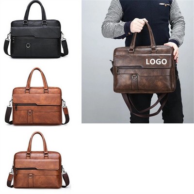 Genuine Leather Business Briefcase.