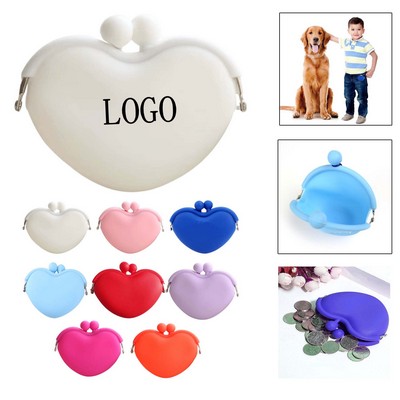 Heart Shaped Silicone Coin Purse