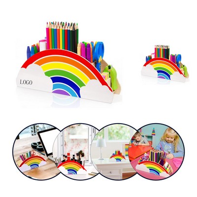 Colorful Wooden Desk Organizer for Office and School