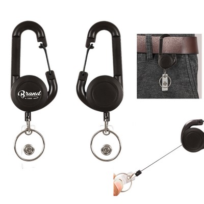 Carabiner With Retractable Keychain
