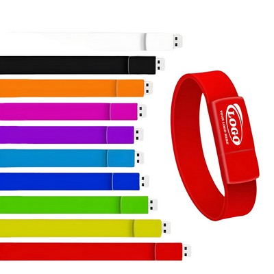 Portable Silicone USB Bracelet 32GB Thumb Drive