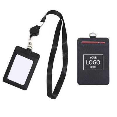 ID Badge Holder w/Retractable Lanyard