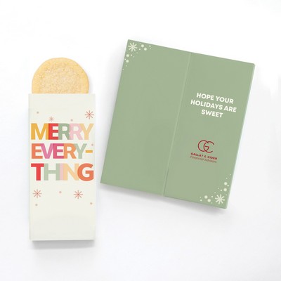 One Color Foil-Stamped Stock Holiday Sentiment Sweeter Cards with Sugar Cookies