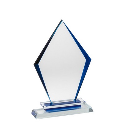 Blue Arrowhead Crystal Award, 8.5"H