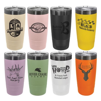 20 Oz Polar Camel ION-Plated Ghost Black Tumbler with Sliding Lid