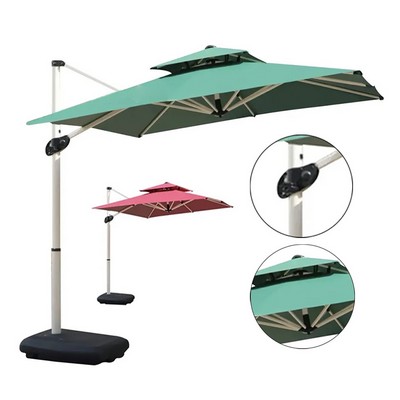 Premium 100" Double-Top Patio Umbrella