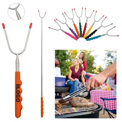 Retractable Metal BBQ Barbecue Skewer
