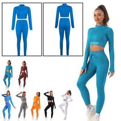 Seamless Zipper Yoga Set Women (S - XL)