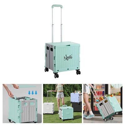 Rolling Folding Cart with 4 Swivel Wheels