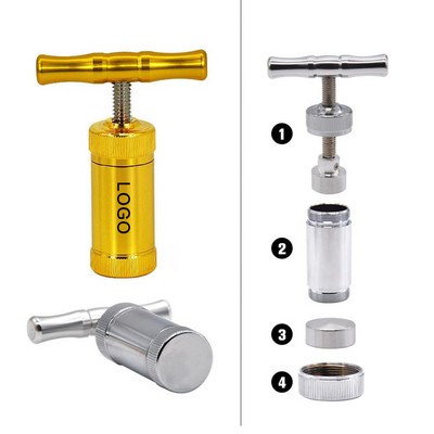 Mini Tobacco Pipe Hand Seasoning Spice Manual Pill Crusher Grinder with Handle