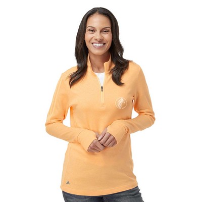 Adidas Women's 3-Stripes Quarter-Zip Sweater