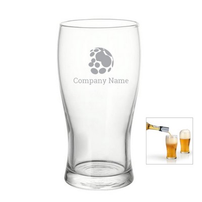 16 oz Deep Etched Pub Beer Glass