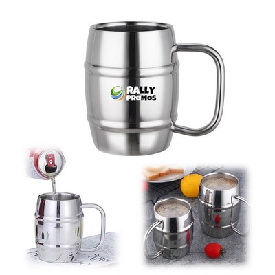 12 OZ Double Wall Stainless Steel Beer Mug