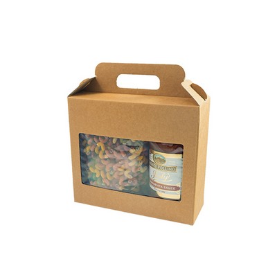 Natural Kraft Finish Windowed Gable Box