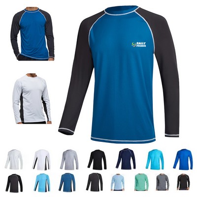 Swim Beach Long Sleeve Fishing Sun Shirts Men Rash Guard